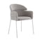 Armen Living Portia Gray Velvet and Brushed Stainless Steel Dining Room Chairs, PK2 LCPTSIGREY - alternate 1
